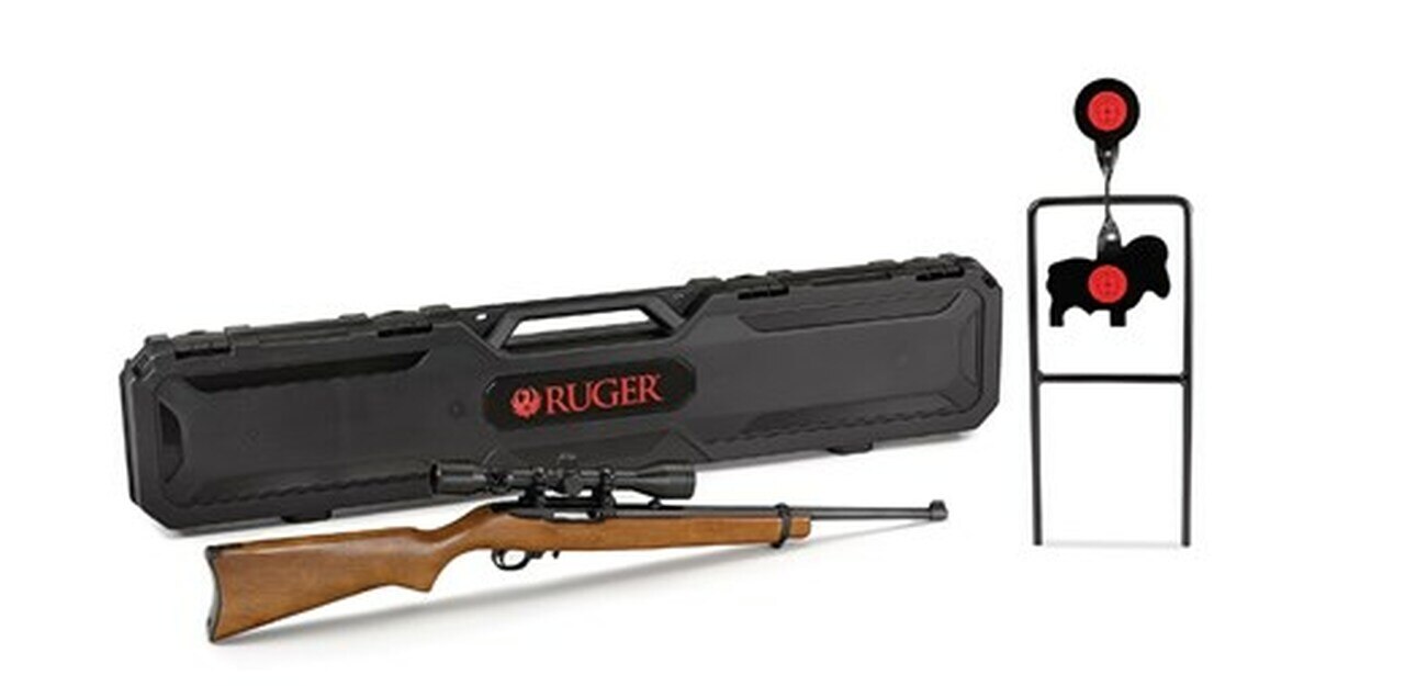 Image of Ruger 10/22 Carbine Shooters Package 22LR 18.5" Barrel -W/Rifle, Scope, Target and Haed Case