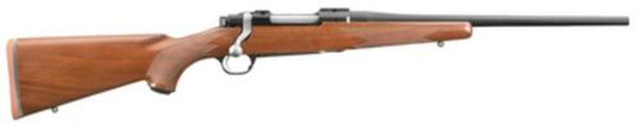 Image of Ruger M77 Hawkeye Compact .308 Win 16" Satin Blue Barrel, American Walnut Stock, Rings, 4 Rounds