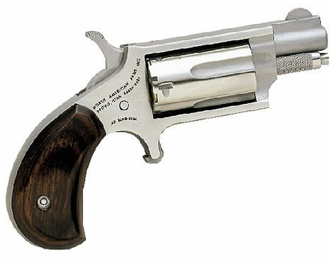Image of NAA 22MS 22 Mag Mini Revolver 1.12" 5rd Rosewood Grip Stainless