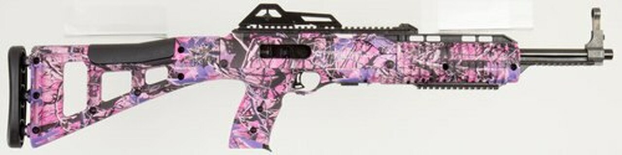 Image of Hi-Point Model 3895 Carbine .380ACP 16.5" Barrel Pink Camo BlackPolymer Target Stock Adjustable Sights 10rd