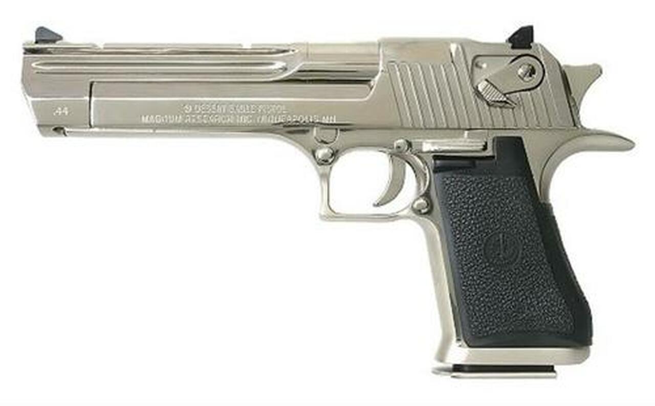 Image of Magnum Research Desert Eagle Mark XIX 44Mag 6" Barrel, Black Synthetic Bright Nickel, 8rd