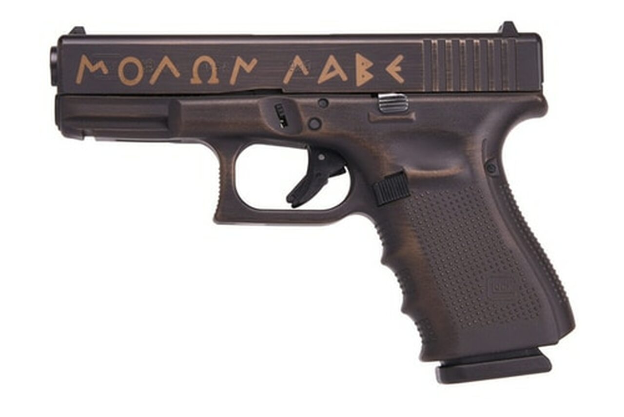 Image of Glock 19 Gen 4 Spartan Edition MOLON LABE 9mm 15rd Mag