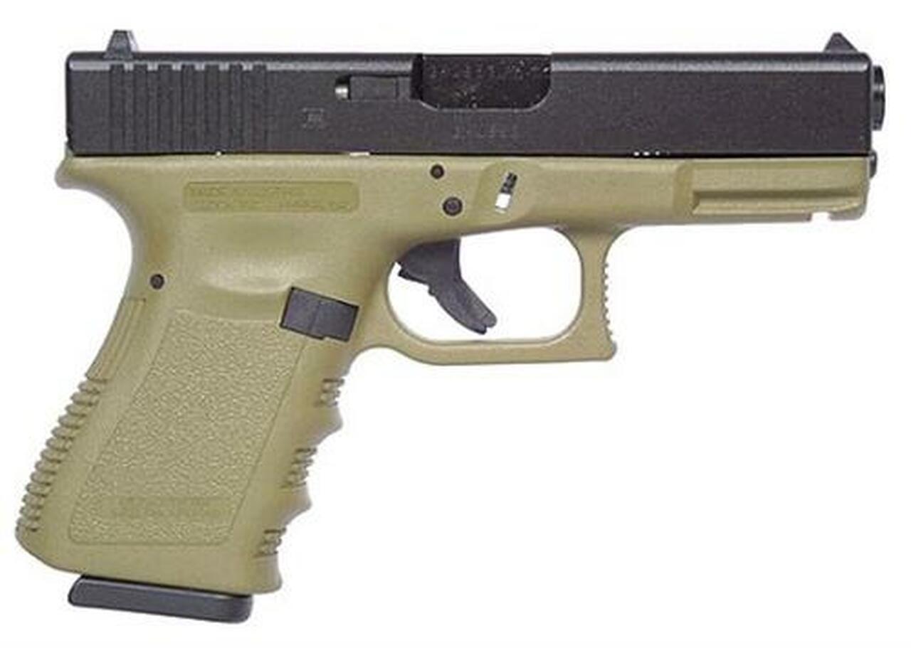 Image of Glock 19 9mm, Fixed Sights, Olive Drab, 15rd Mags