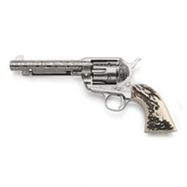 Image of Taylors & Company 1873 Cattle Brand Engraved .357 Mag Revolver, Nickel Plated - OG1407