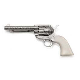 Image of Taylors & Company 1873 Cattle Brand Engraved .45 LC Revolver, Nickel Plated - OG1406