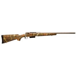 Image of Savage Arms 220 Slug Stainless Camo 20 Gauge Bolt Action Slug Gun, Matte Camouflage - 19641