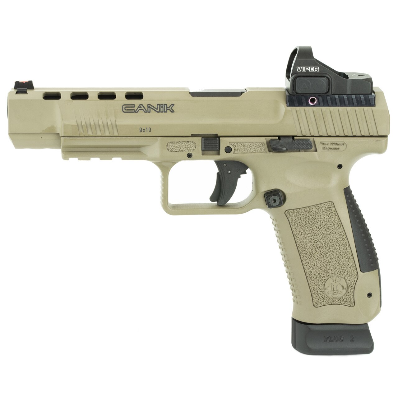 Image of Canik TP9SFx 9mm, 5.2" Barrel, Flat Dark Earth, 2- 20rd Mags, Vortex Red Dot
