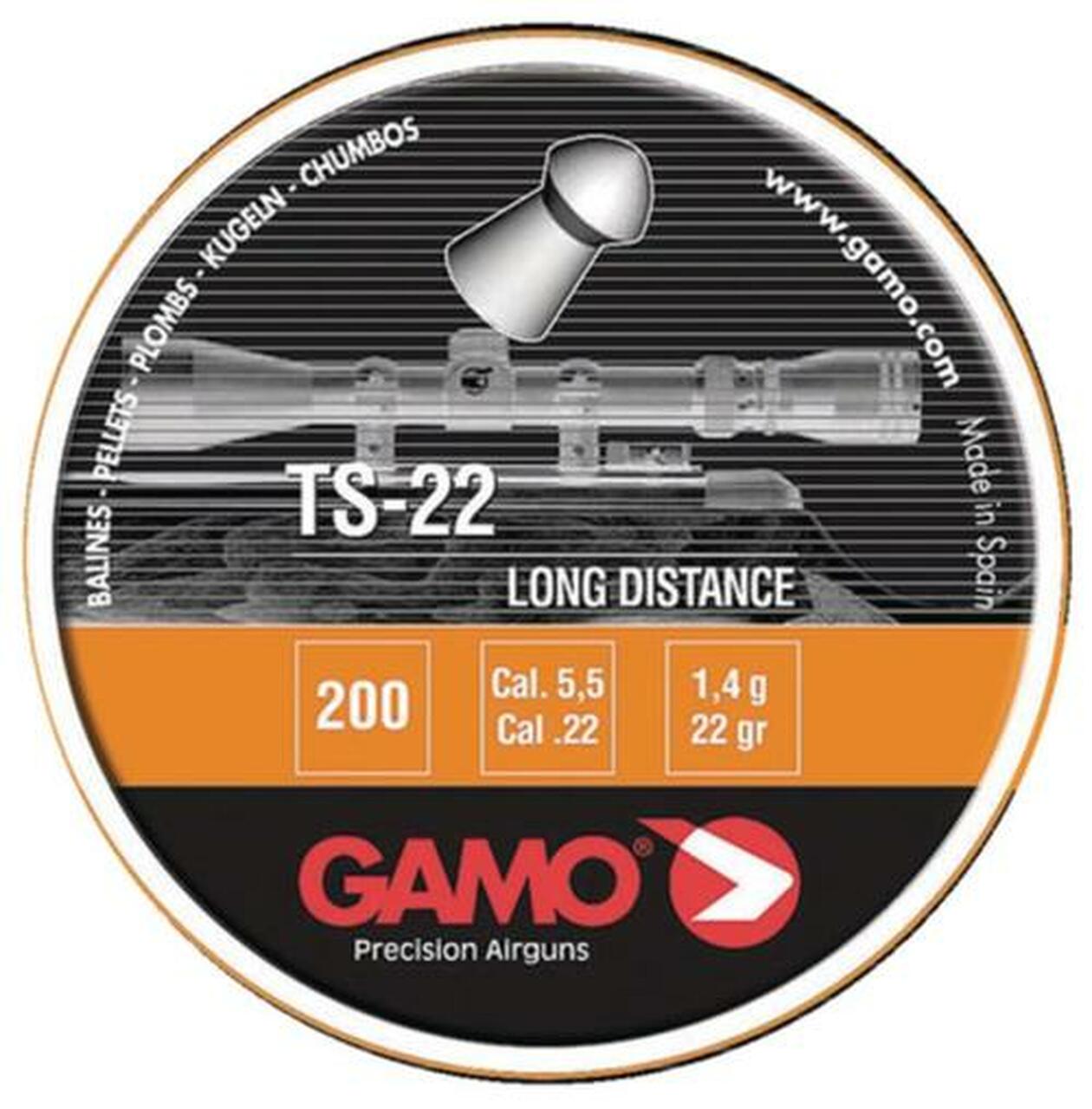 Image of Gamo TS-22 Lead Pellets .22 Caliber 200 Per Tin