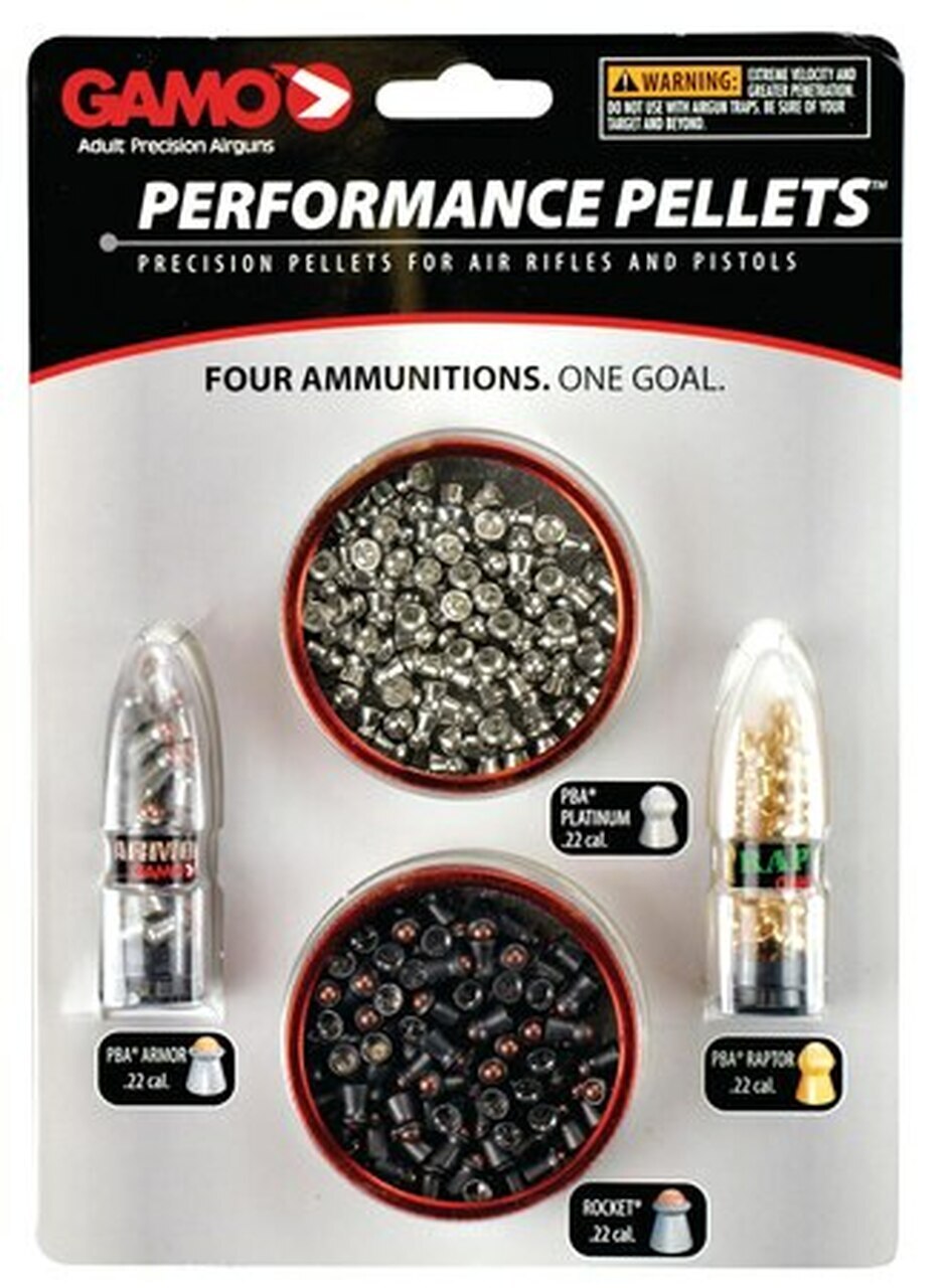 Image of Gamo Performance Pellets .22 Caliber, Combination Pack, 225 Pellets