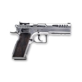 Image of Italian Firearms Group Defiant Stock Master Large 9mm Pistol, Chrome Hard - TF-STOCKM-9