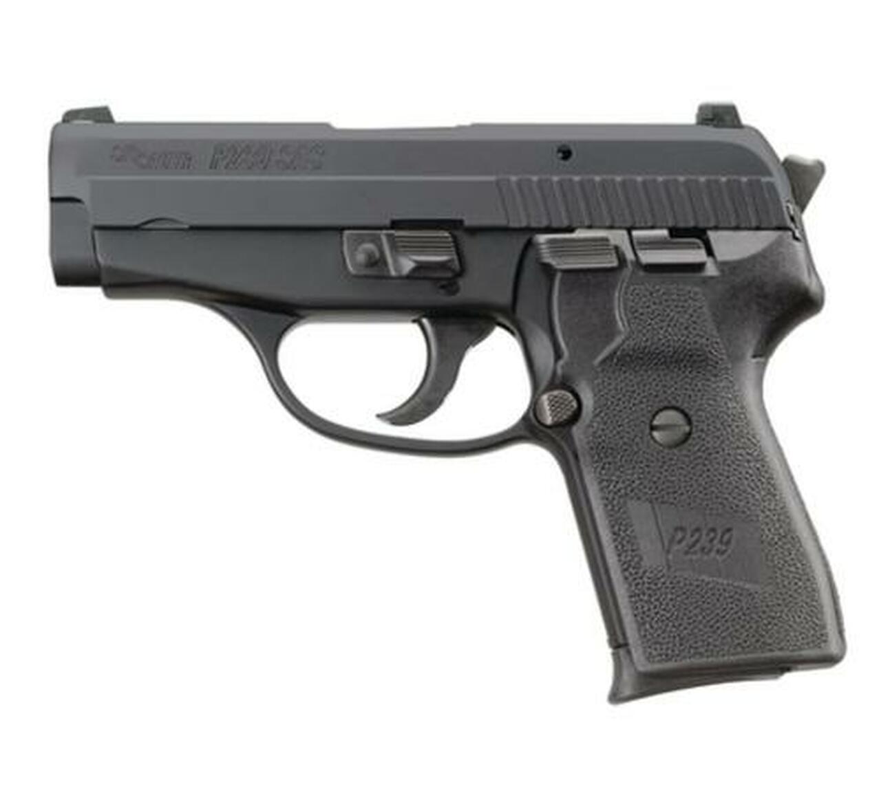 Image of Sig P239 40 S&W 3.6In SAS Black Da/Sa Siglite Polymer Grip (2) 7RD Steel MAG Dehorned SRT