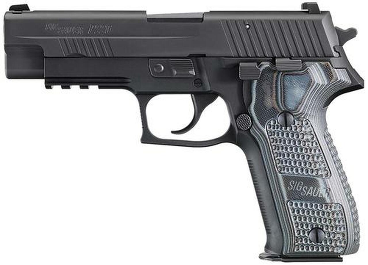 Image of Sig P226 9MM 4.4In Extreme Black Da/Sa Siglite Black/Gray G10 Grip (2) 10Rd Steel MAG CA Compliant SRT