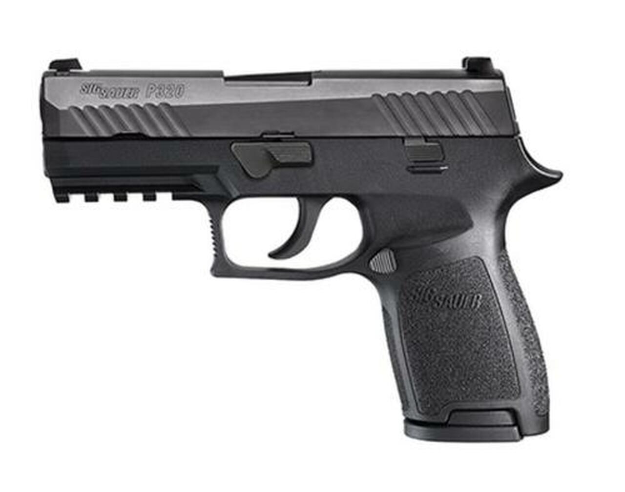 Image of Sig P320 Compact, 45 ACP, 3.9", 9rd, Black, MA Compliant