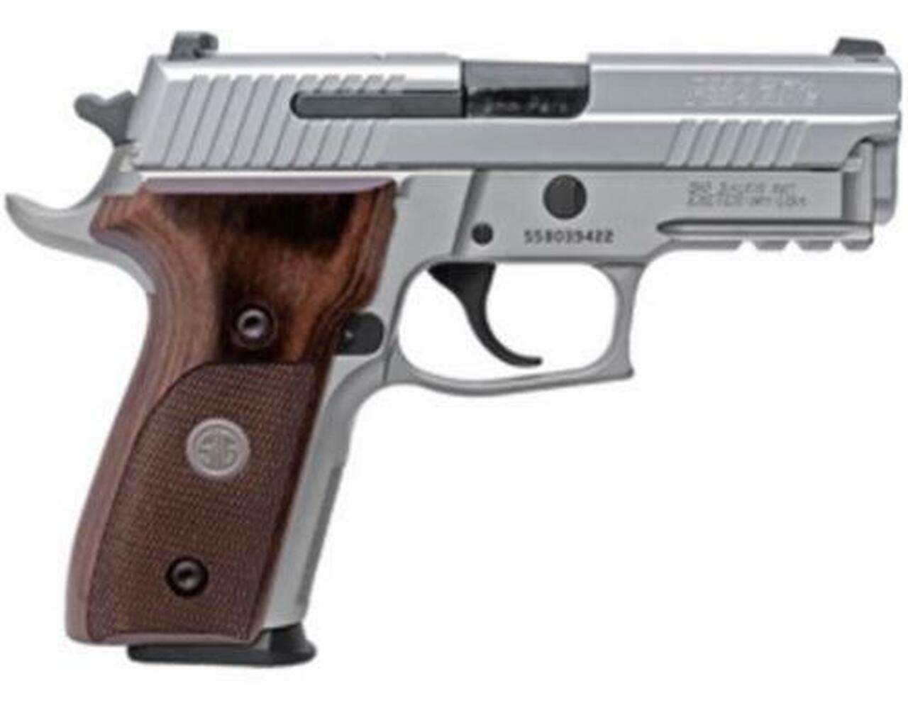 Image of Sig P229 AS Elite 9mm, 3.9", Stainless, Nigh Sights, Wood Grips, 2x15rd