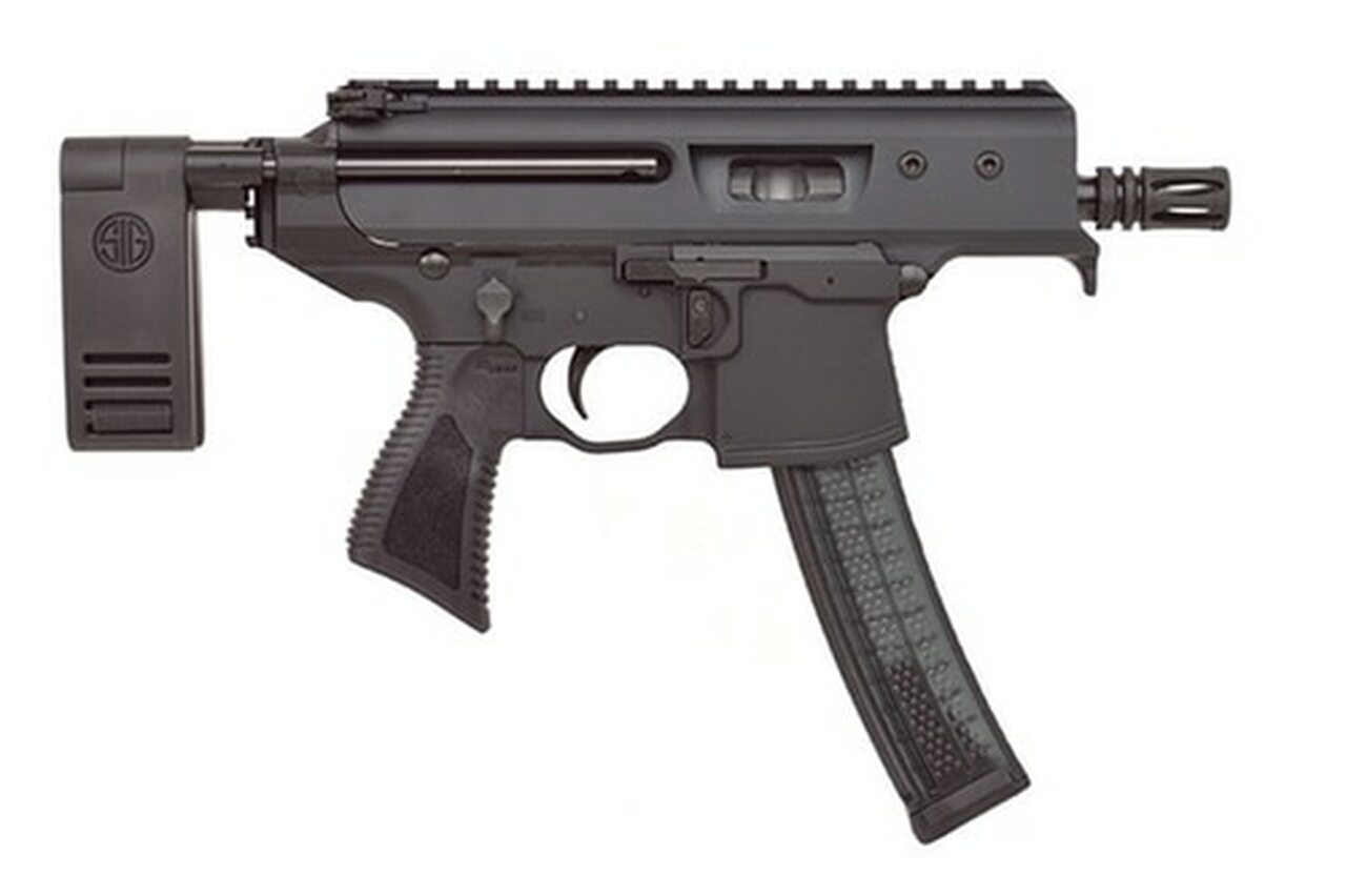 Image of Sig MPX Copperhead Pistol 9mm, 3.5" Barrel, Pistol Contour Brace, Black, 30rd