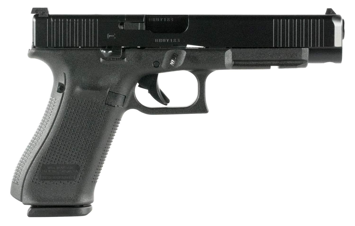 Image of Glock G34 9mm Gen 5 MOS, 5.3", 17rd, Adjustable Sights, Front Serrations