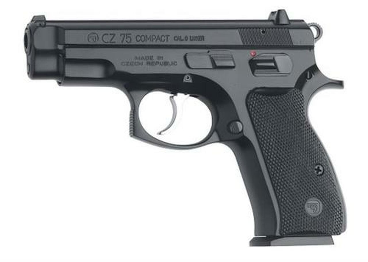 Image of CZ 75 Compact SA/DA 9mm, 3.8" Barrel, Black, Poly Grip, 10rd