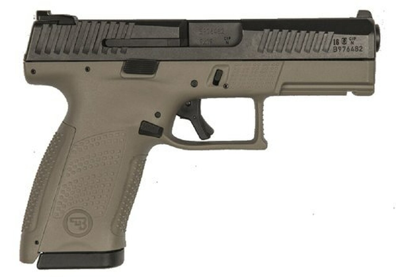 Image of CZ P-10 C, 9mm, 4" Barrel, 10rd, Night Sights, Flat Dark Earth