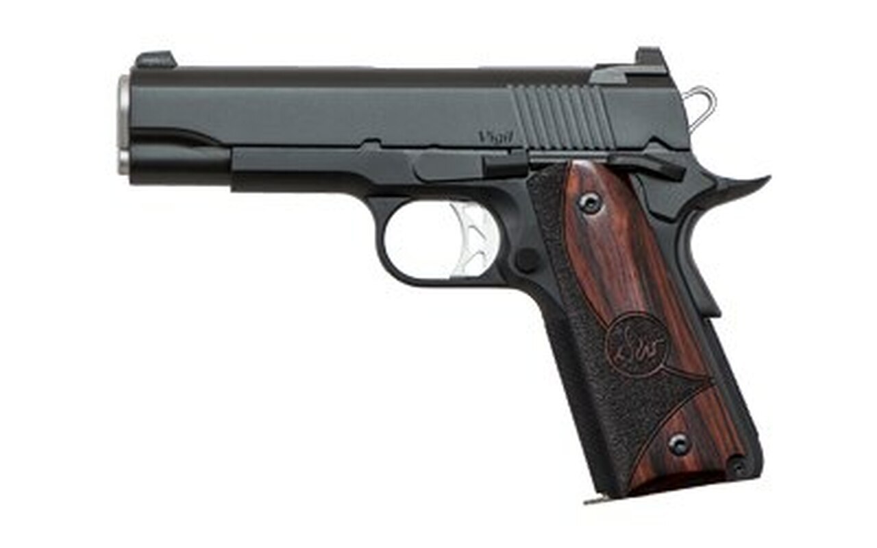 Image of Dan Wesson 1911 Vigil Commander Single 9mm 4.25" Barrel Wood Grips 9rd Mag