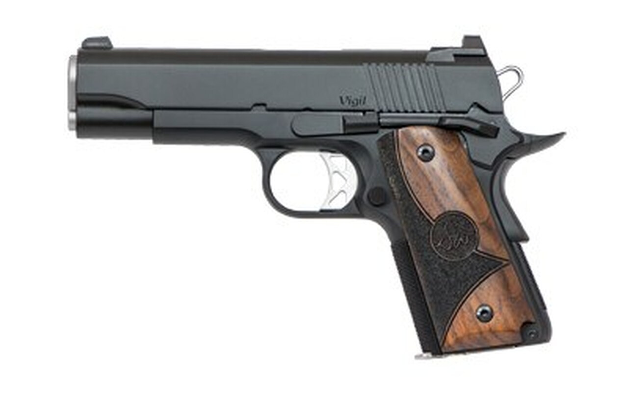 Image of Dan Wesson Vigil CCO 1911, 9mm, 4.25", 8rd, Cocobolo Shadow Grips, Black SS