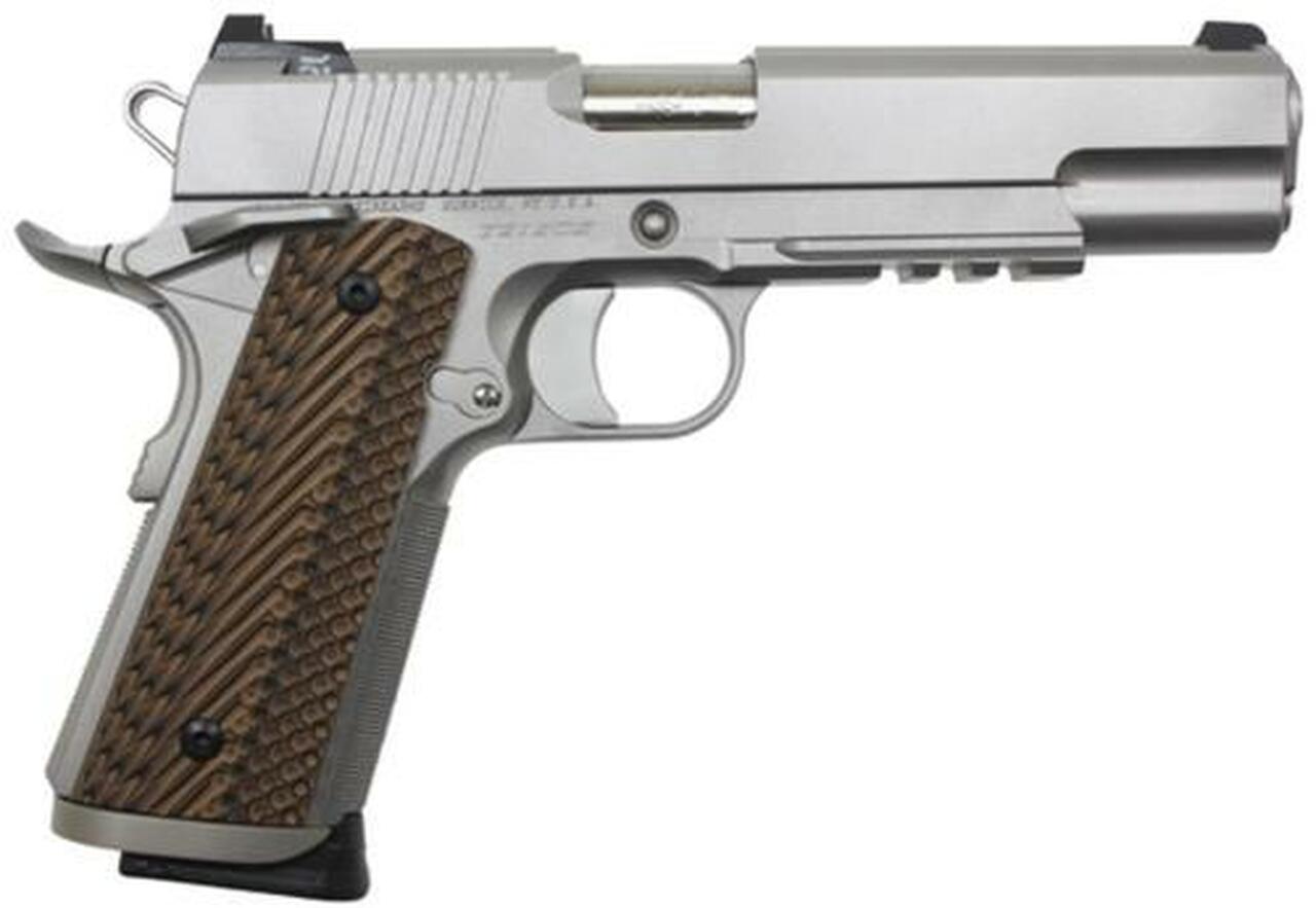 Image of Dan Wesson Specialist .45 ACP, 5" Barrel, Stainless Steel, G-10 VZ II Grips, Night Sights, 8rd