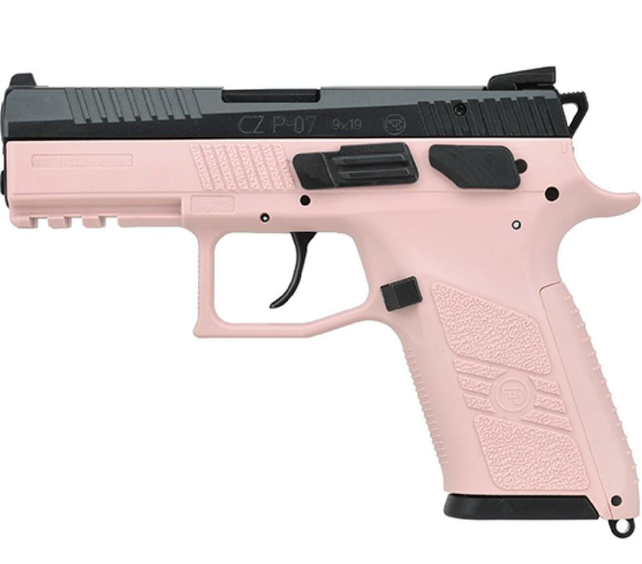 Image of CZ P-07 Compact 9mm 3.8" Barrel Pink Polymer Frame Fixed Sights15rd Mag