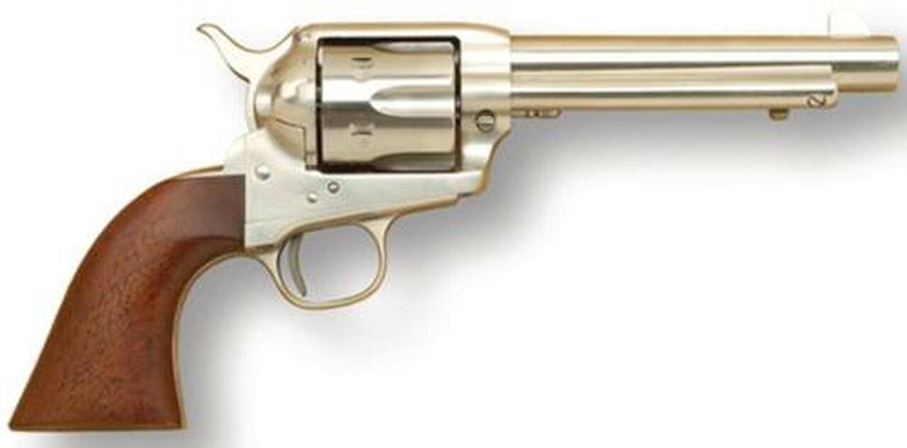 Image of Cimarron Model P .45 Long Colt Pre-War 5.5 Inch Barrel Stainless Steel Finish Walnut Grip