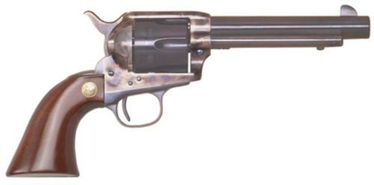 Image of Cimarron Model P .357 Magnum Old Model 4.75 Inch Barrel Standard Blue Finish Walnut Grip