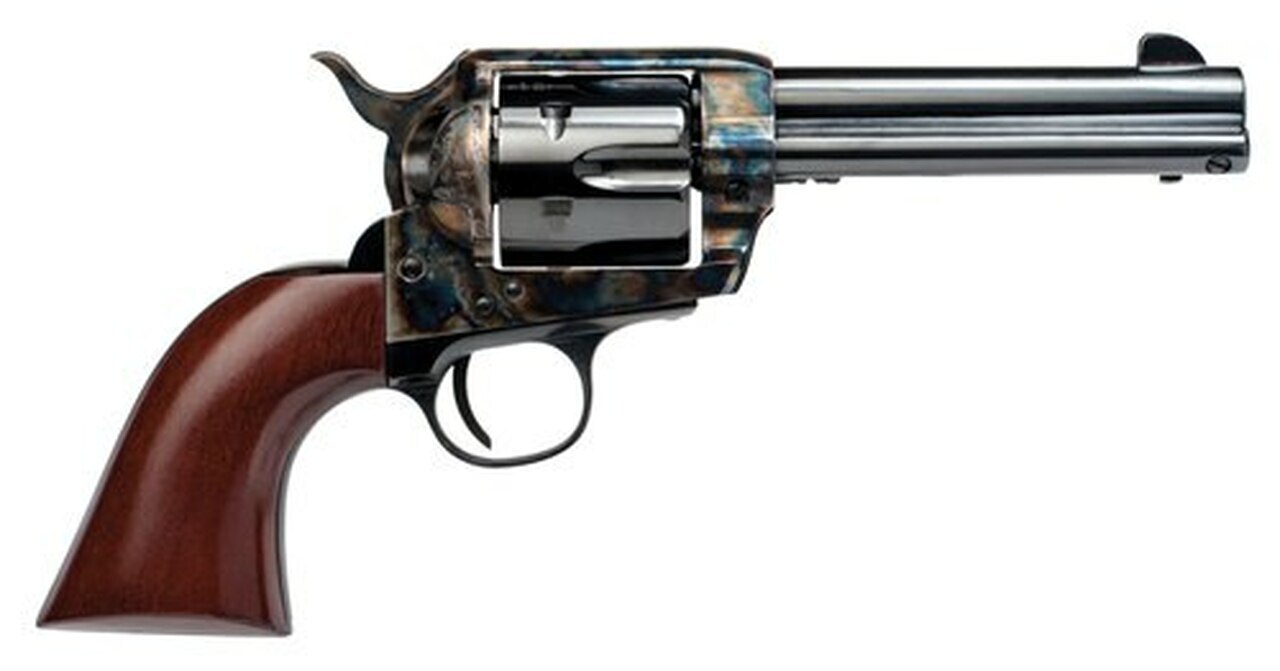 Image of Cimarron Frontier 45 Colt, 4.75" Barrel, Color Case Hardened, Walnut Grips