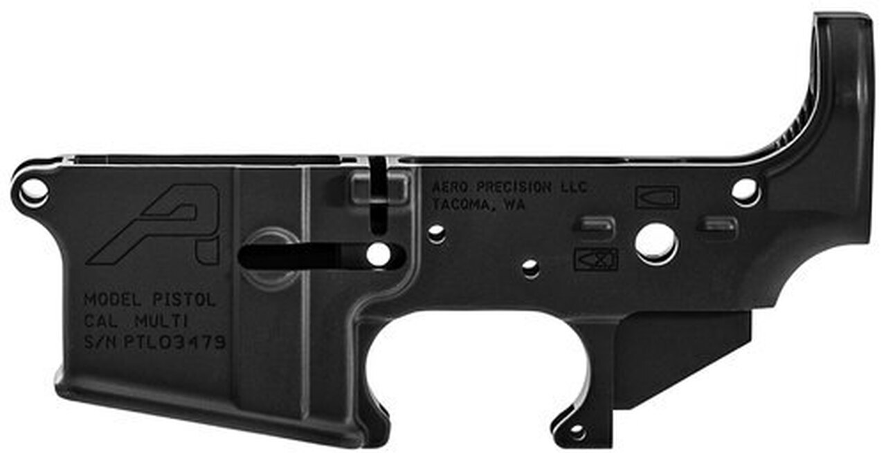 Image of Aero Precision AR-15 Pistol Marked Stripped Lower Receiver, Black