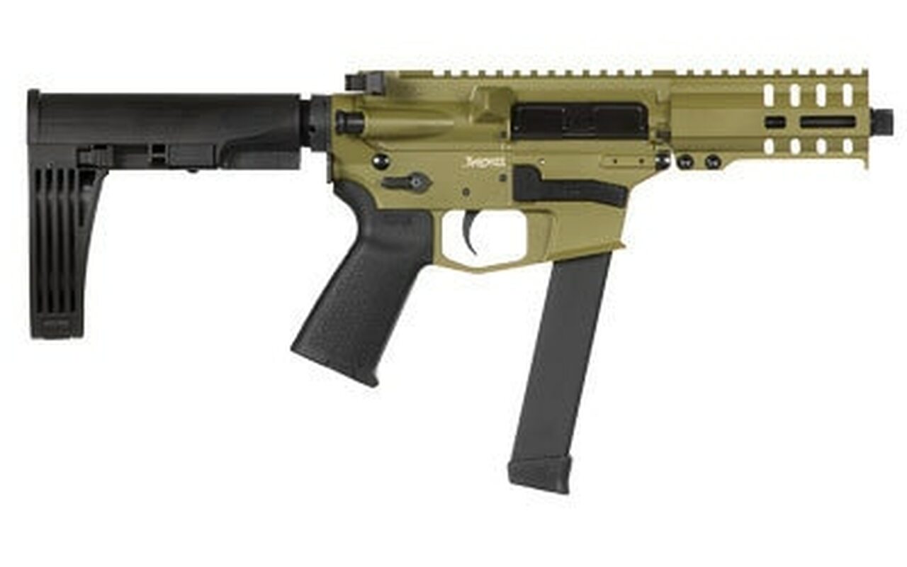 Image of CMMG MKGS Banshee Pistol, 9mm, 5" Barrel Bazooka Green Cerakote, Pistol Brace, 33rd Mag