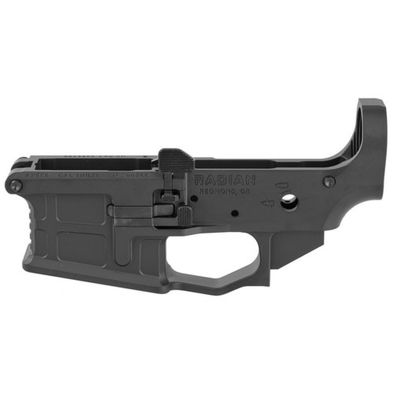 Image of Radian Weapons AX556 Stripped Billet Lower, 223 Rem/5.56mm, Ambidextrous, Black