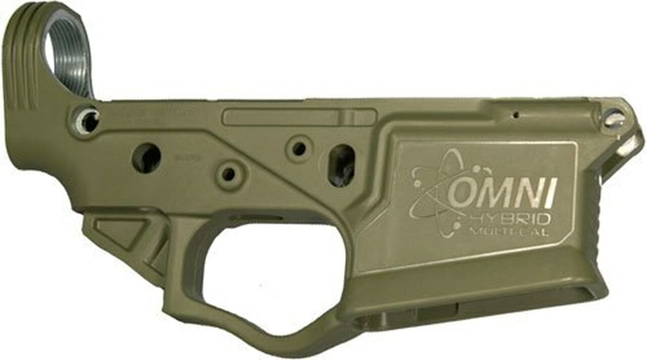 Image of American Tactical ATI Omni Hybrid Polymer Stripped Multi-Cal Lower Battlefield Green