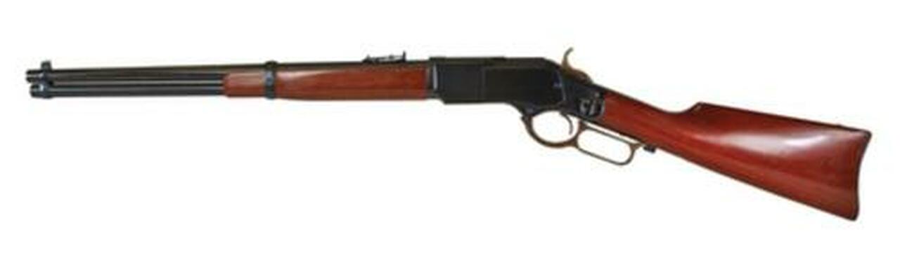 Image of Cimarron Firearms 1873 Saddle Ring Carbine .45 Long Colt 19" Barrel Standard Blue Finish Walnut Stock 10rd