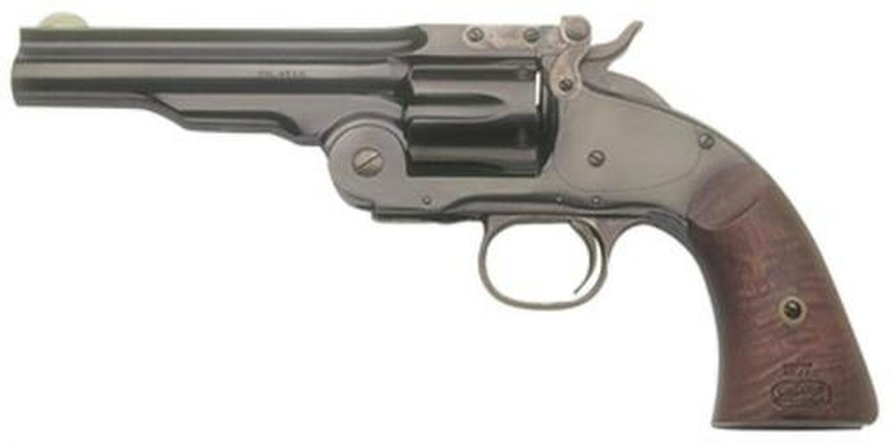 Image of Cimarron Firearms Model 3 Schofield, .38 Special, 5", Blued, Walnut Grip, 6rd