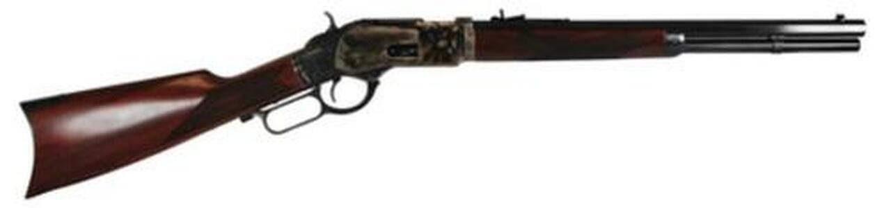 Image of Cimarron Firearms 1873 Saddle Rifle .45 Colt 18" Octagonal Barrel Standard Blue Finish Walnut Stock 10rd