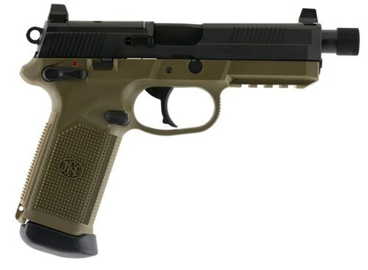 Image of FN FNX45 Tactical 45 ACP, MS, NS, Flat Dark Earth and Black LE, 15rd