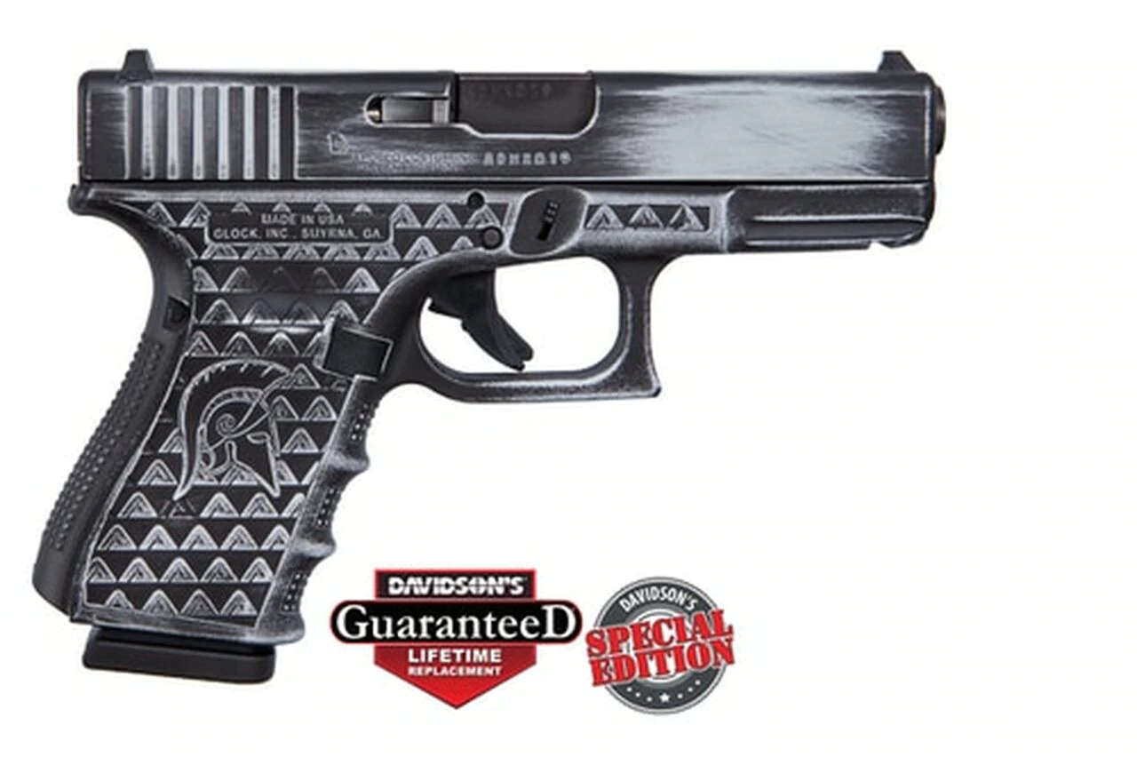 Image of Glock 19 Gen 4 Battleworn Apollo Stipple Cerakote Finish 9mm 4" Barrel 3x15rd Mags