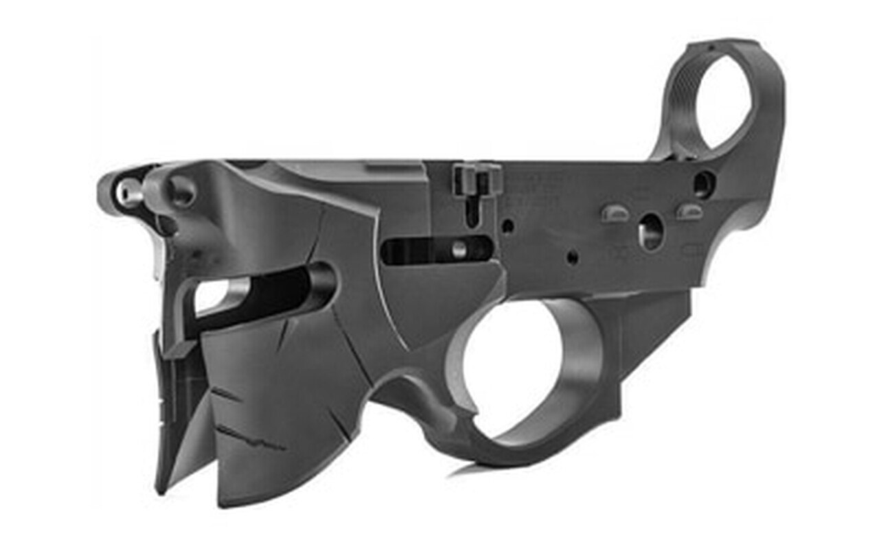 Image of SHARPS BROS Overthrow Stripped Lower AR-15 Multi-Caliber Black Hardcoat Anodized