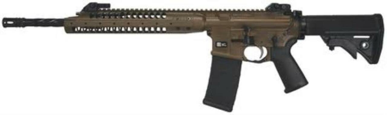 Image of LWRC IC-A5 Rifle 5.56mm NATO 16" Spiral Fluted Barrel Compact Stock Patriot Brown 30 Rd Mag