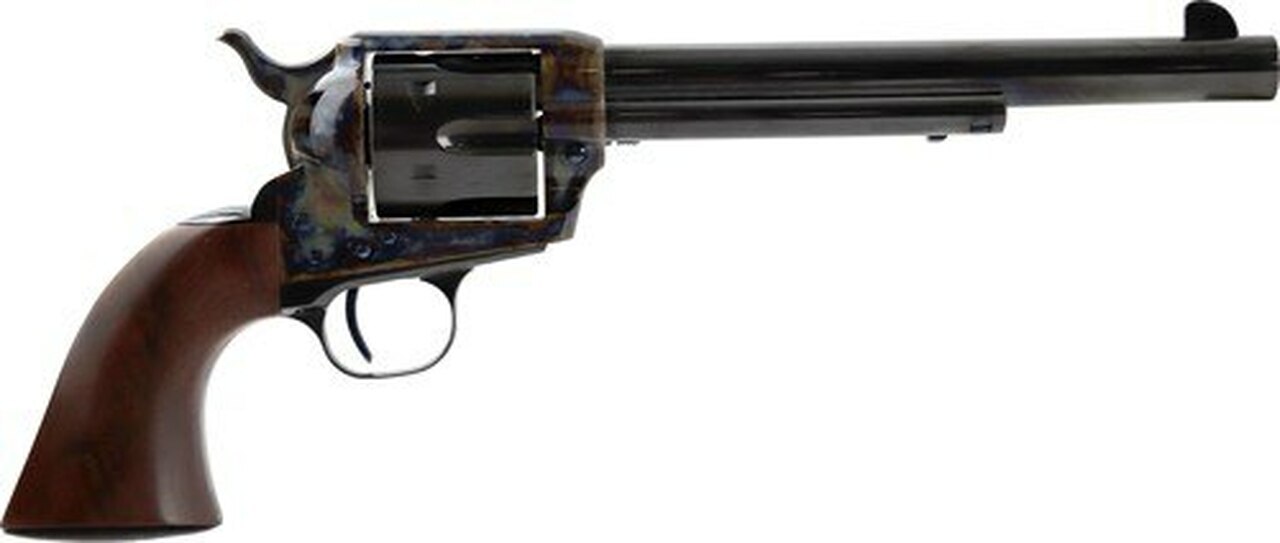 Image of Standard Mfg Single Action Revolver 45 Colt 7.5" Barrel, Blue/Case Hardened, Walnut Grips