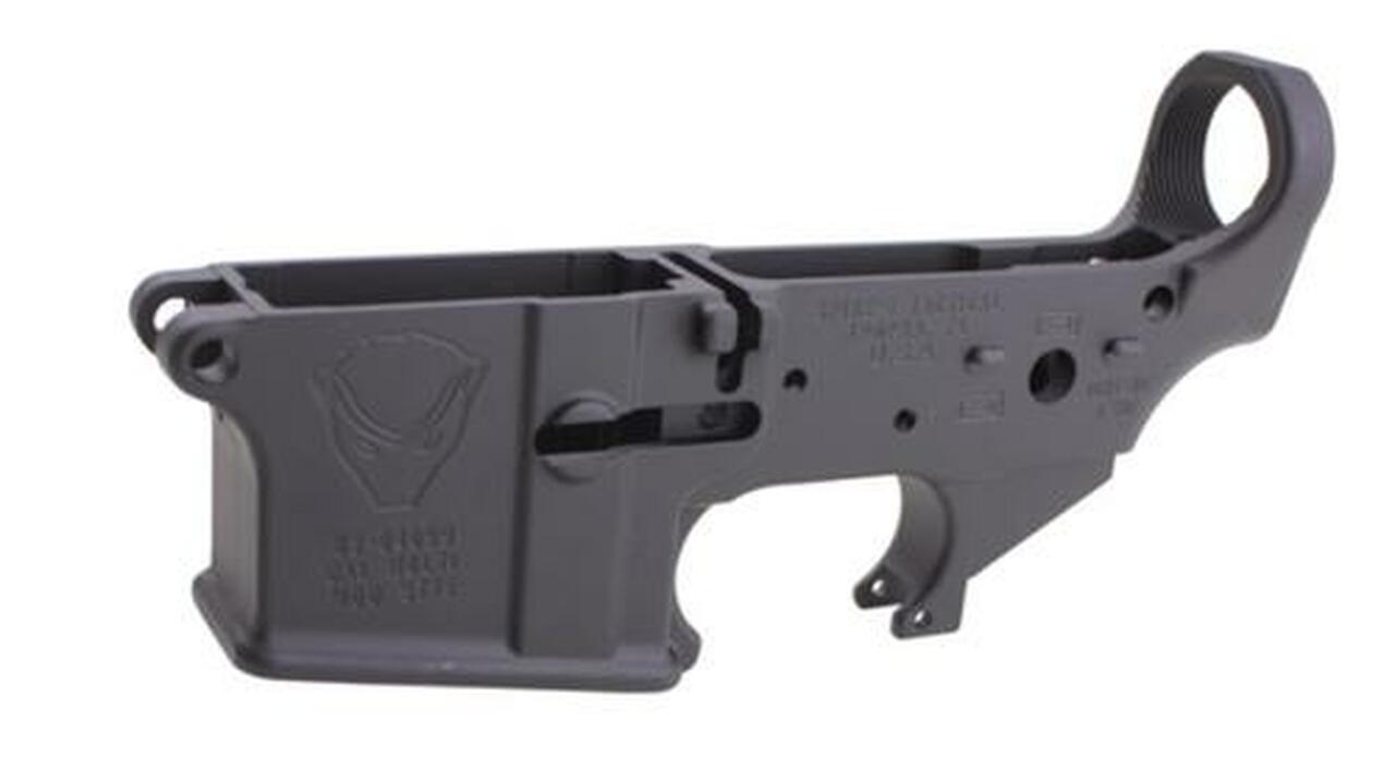 Image of Spikes Lower Receiver Stripped - Honey Badger Logo