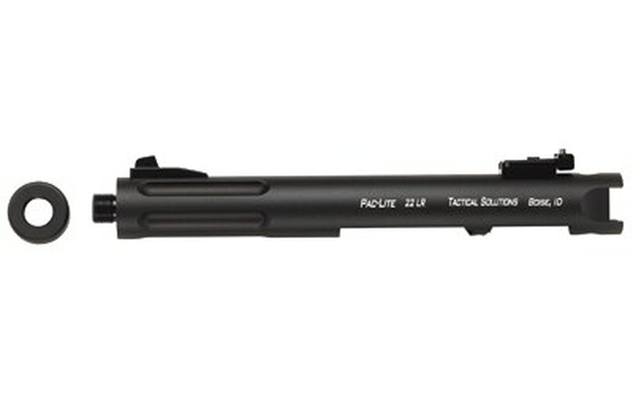 Image of Tactical Solutions Pac-Lite Ruger Mark I,II,III, 4.5" Fluted Matte Black Barrel 22LR