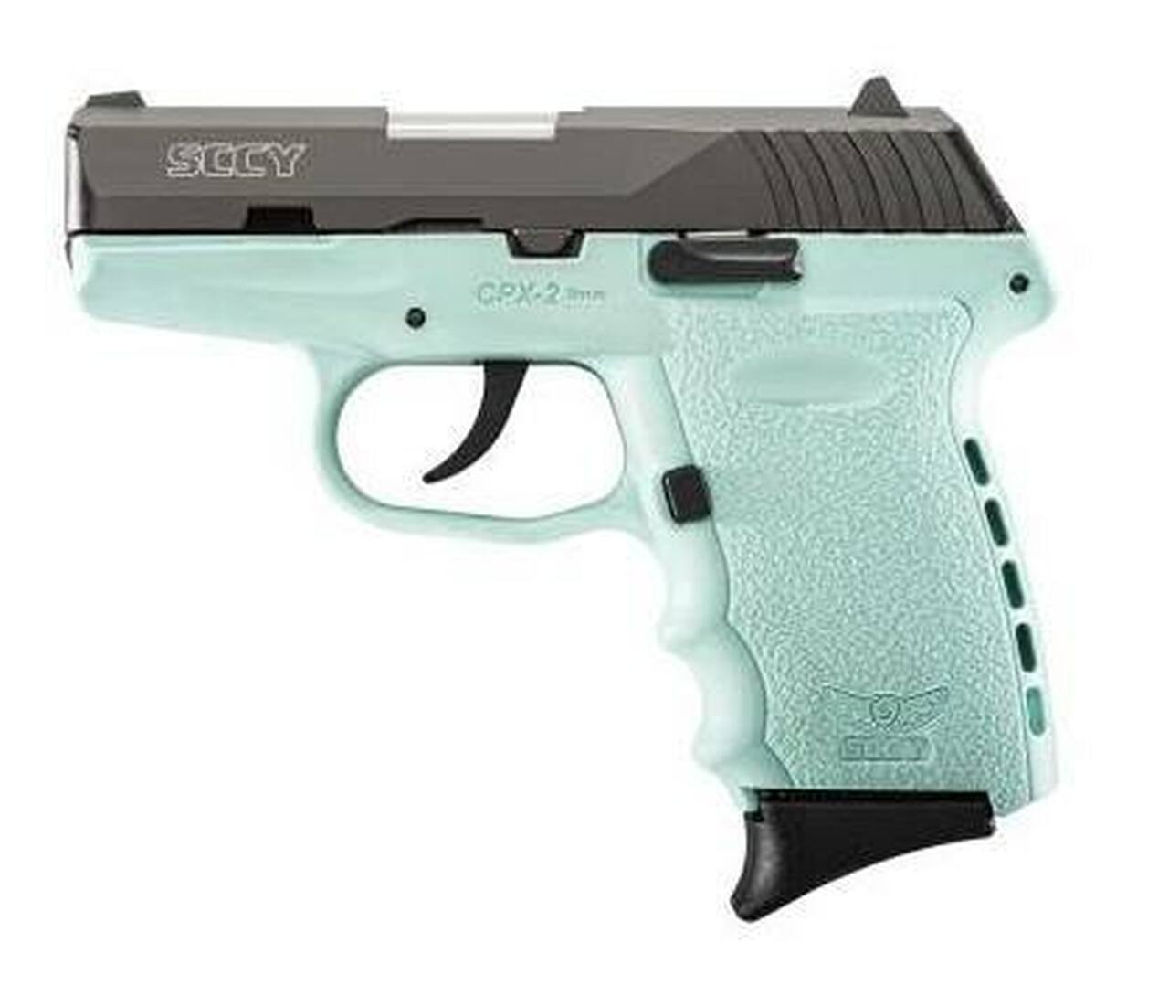 Image of SCCY CPX-2 Double 9mm 3.1" Barrel, Robin Egg Blue Polymer Grip, 10rd