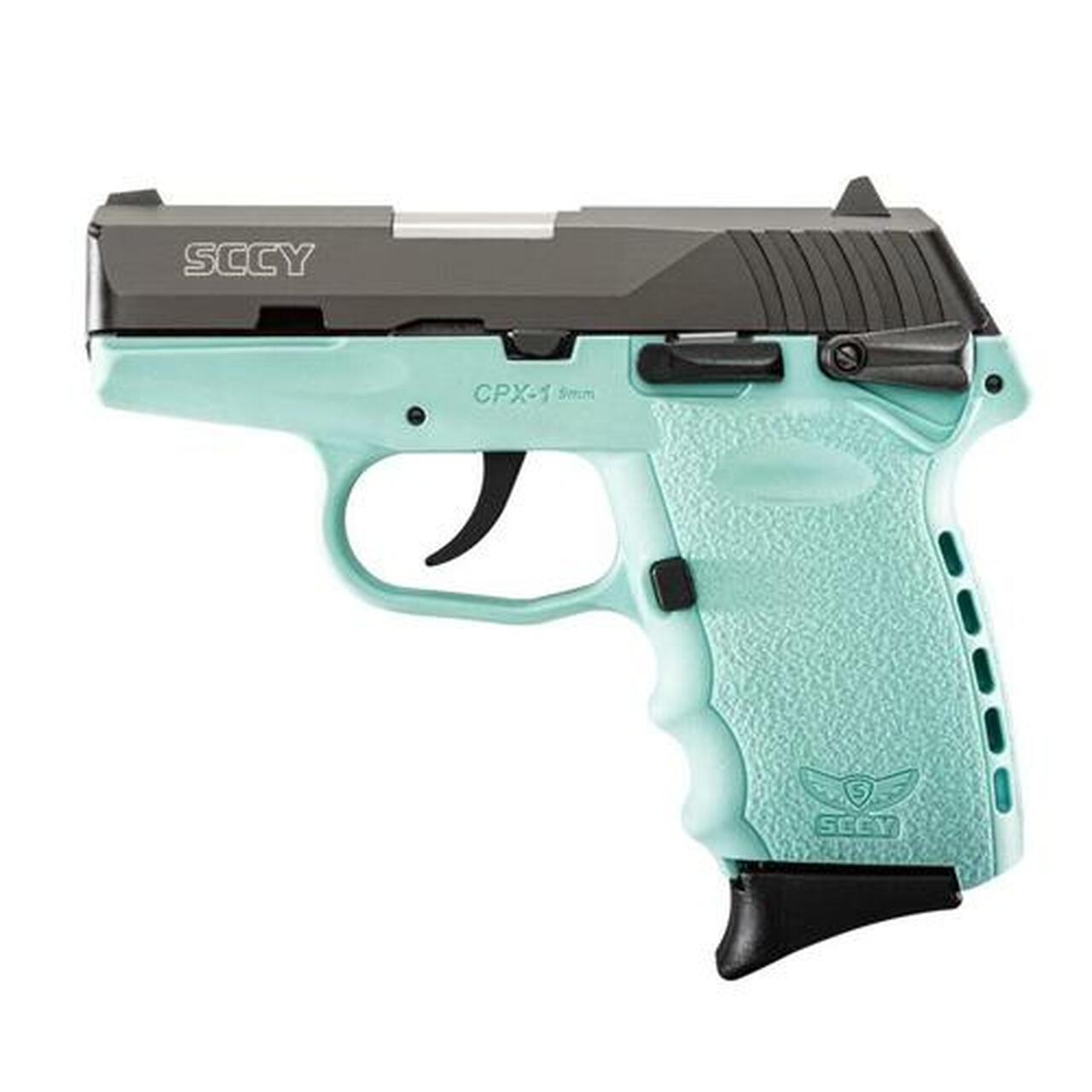 Image of SCCY CPX-1 CBSB 9mm, 3.1" Barrel, Robin Egg Blue Frame 2- 10rd Mags