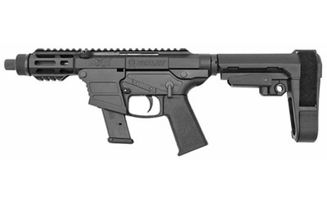 Image of Fightlite MXR AR-15 Pistol 9mm, Glock Mags, 5" Barrel, Poly Frame, SBA3 Pistol Brace, M-Lok Forend, 17rd Glock Mag