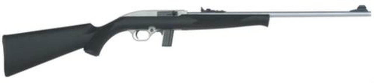 Image of Mossberg 10 + 1 22LR Semi-Automatic, Silver Finish/Black Synthetic Stock