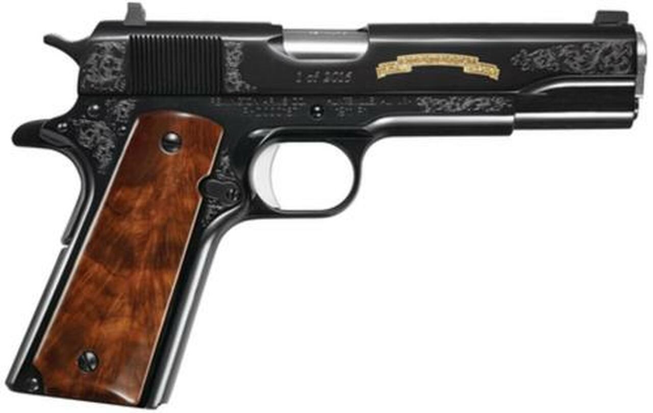 Image of Remington 1911 R1 200th Year Anniversary Limited Edition 45 ACP 5" Barrel C-Grade Walnut Grips and Gold Inlay 7rd Mag