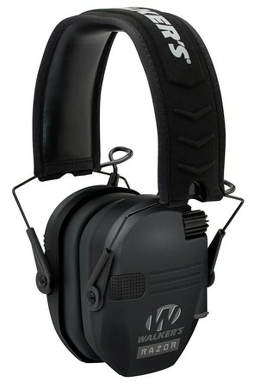Image of Walkers Game Ear Razor Slim Shooter Folding Electronic Earmuff 23 dB Black, AAA Batteries