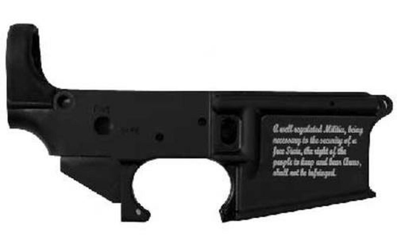 Image of Stag Arms 2nd Amendment Engraving, Stripped Lower Receiver 5.56